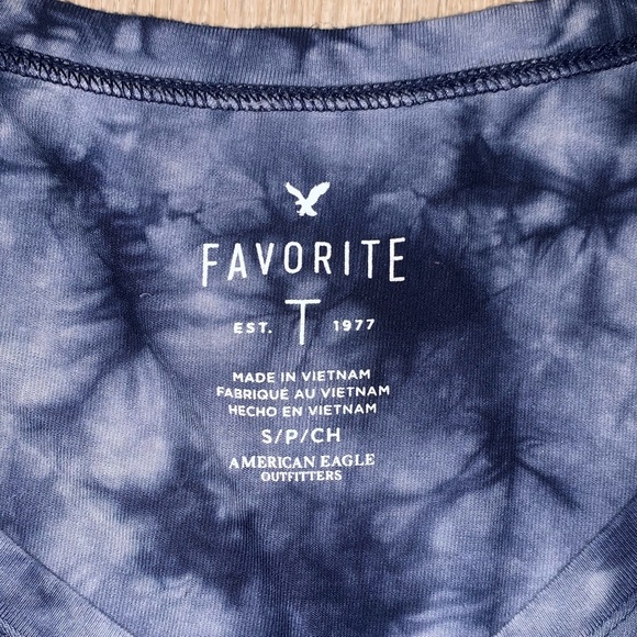 American Eagle loose blue tie dye tee - Picture 3 of 3
